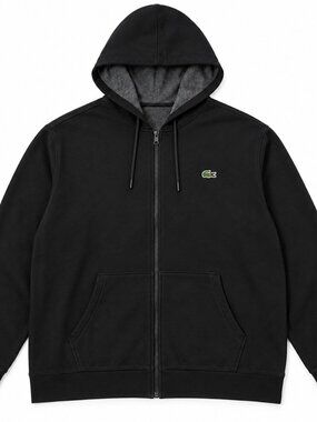 Lacoste Sport Black Fleece Full-Zip Hoodie 4XL